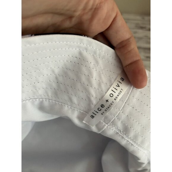 Alice & Olivia Black Daisy Bucket Hat Reversible Fab Fit Fisherman Flower - Picture 4 of 7